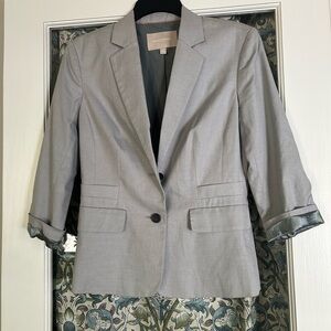 Banana Republic Gray Blazer with Rolled Sleeves
